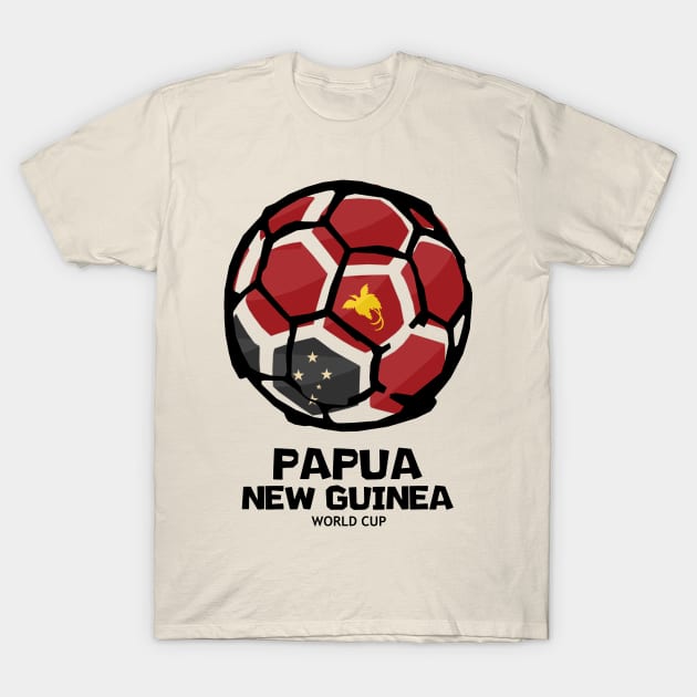 Papua New Guinea Football Country Flag T-Shirt by KewaleeTee